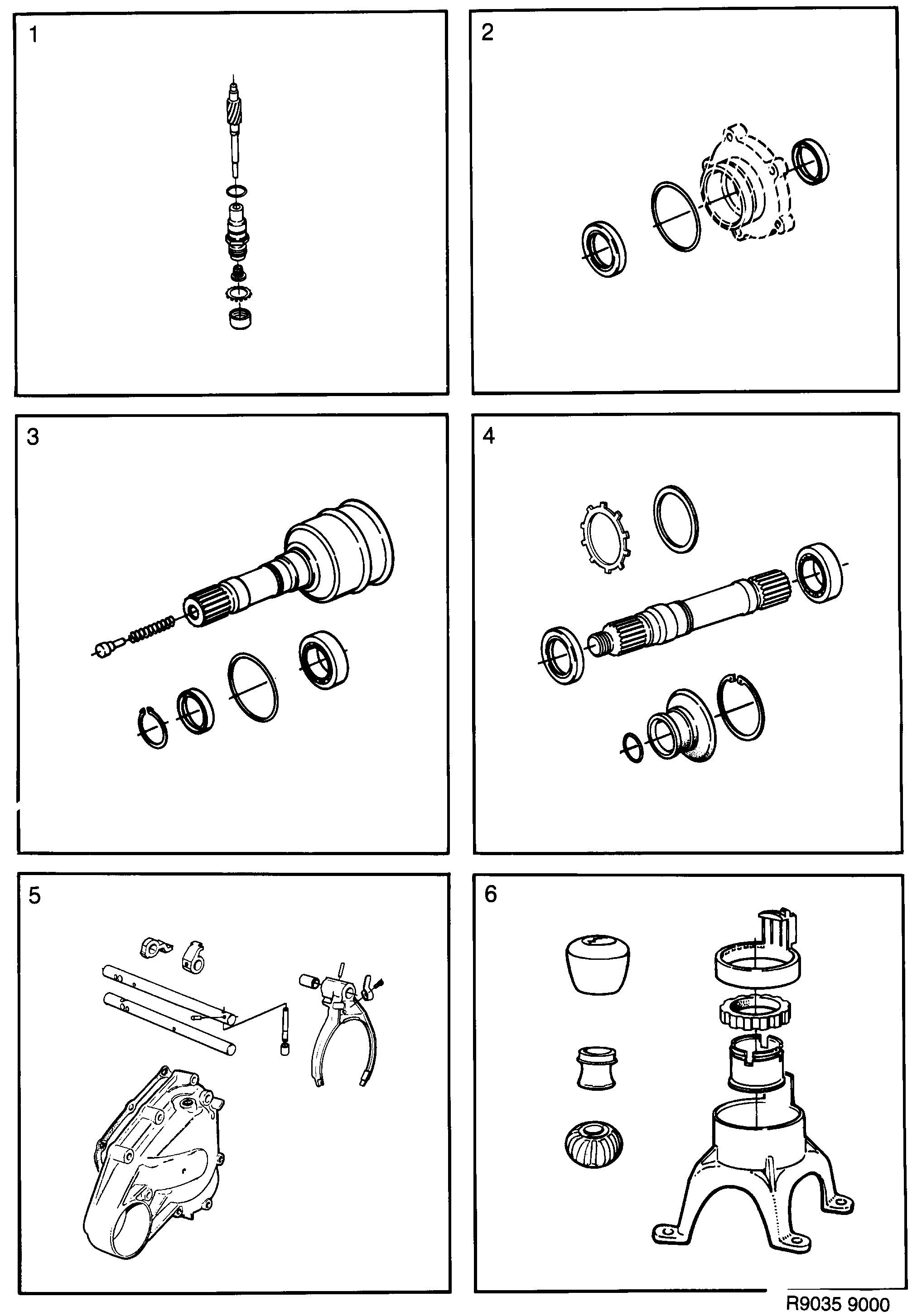 Saab 9000 Transmission diagram
