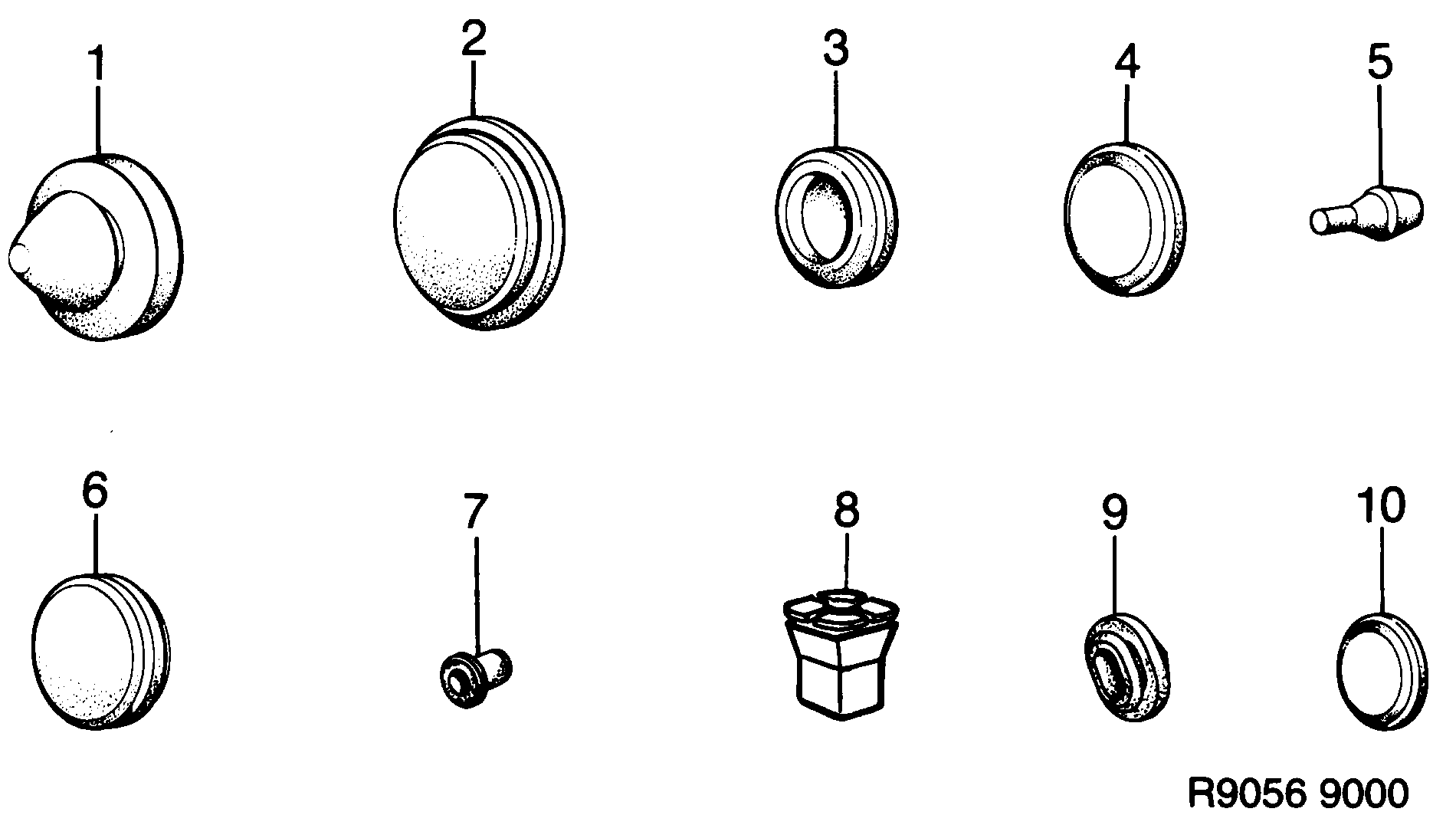 Saab 9000 Plugs diagram