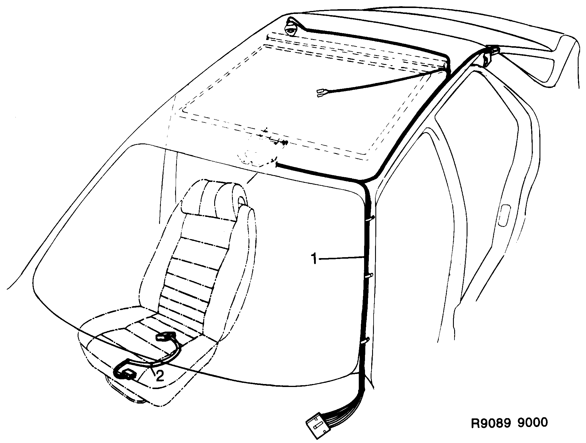Saab 9000 Compartment diagram