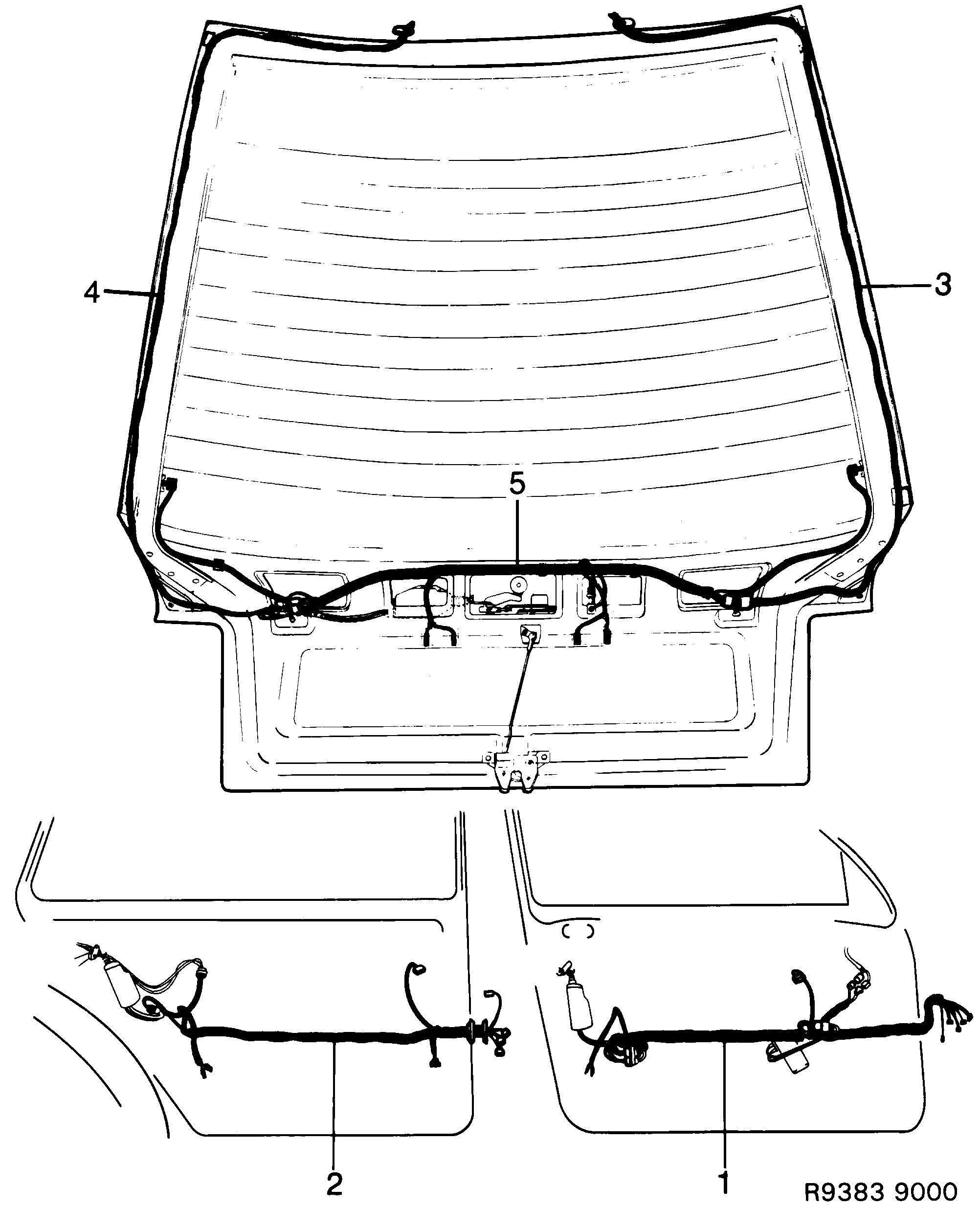 Saab 9000 Doors diagram