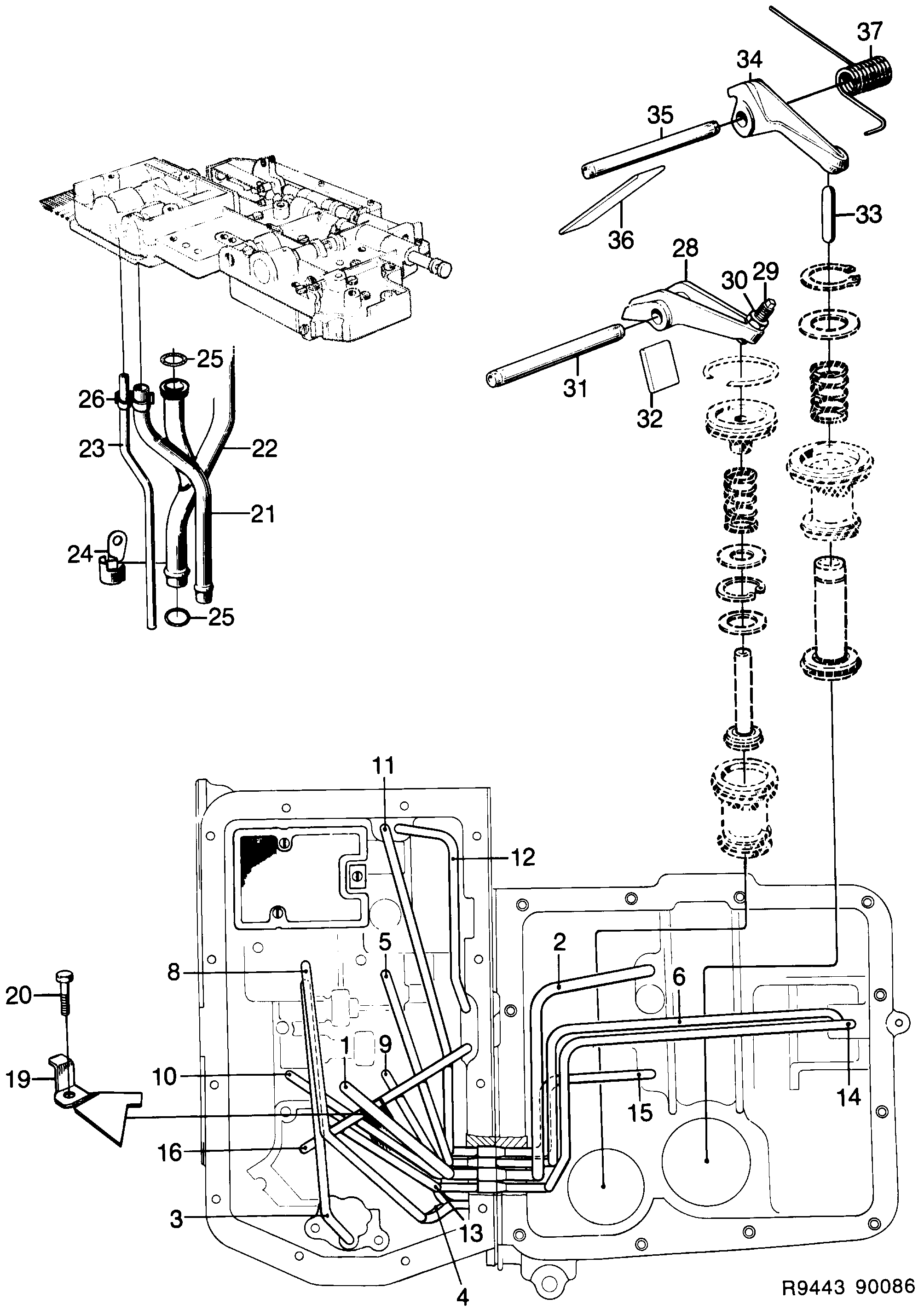Saab 900 Control system Part 2 diagram