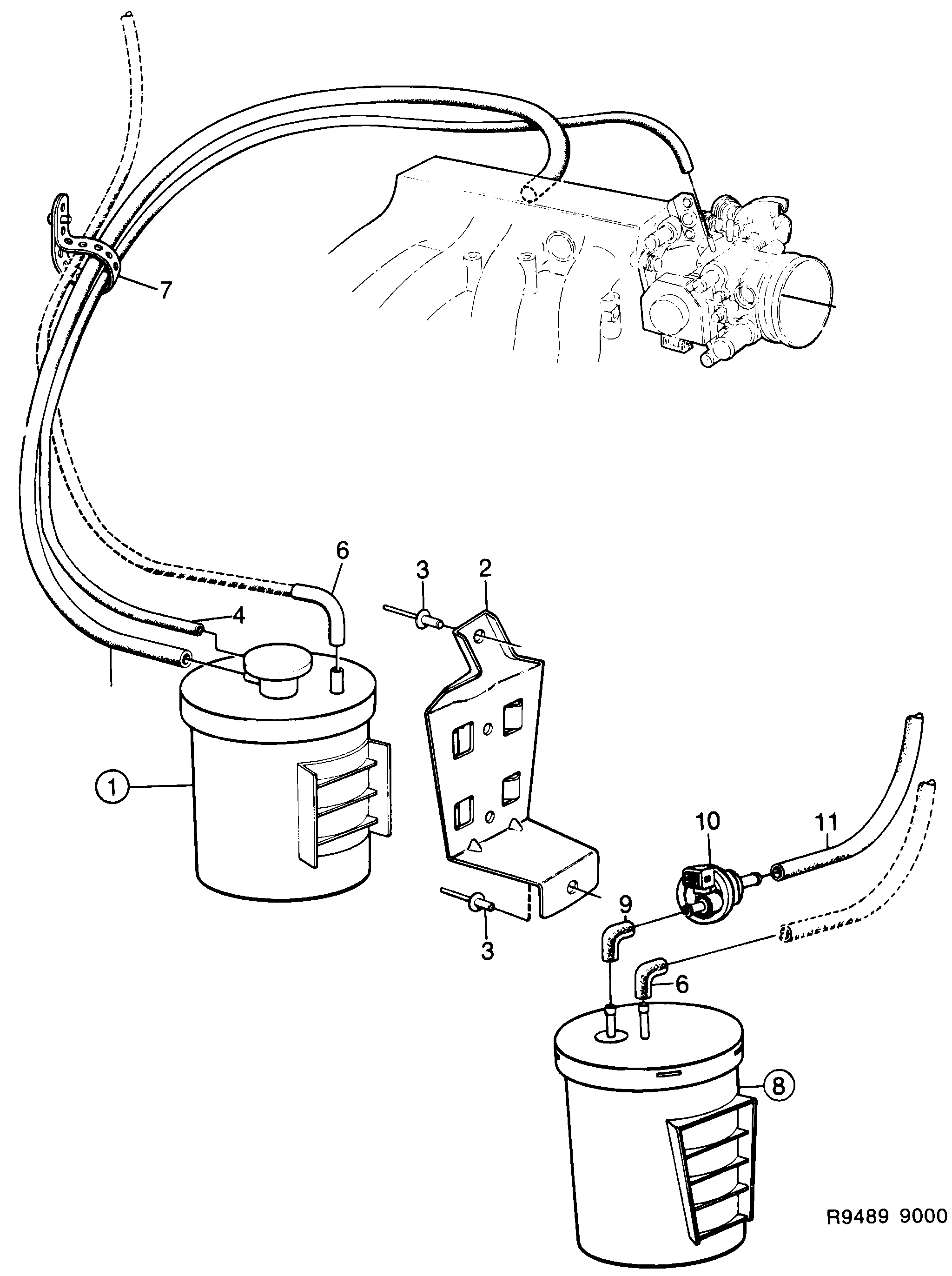Saab 9000 ELCD diagram