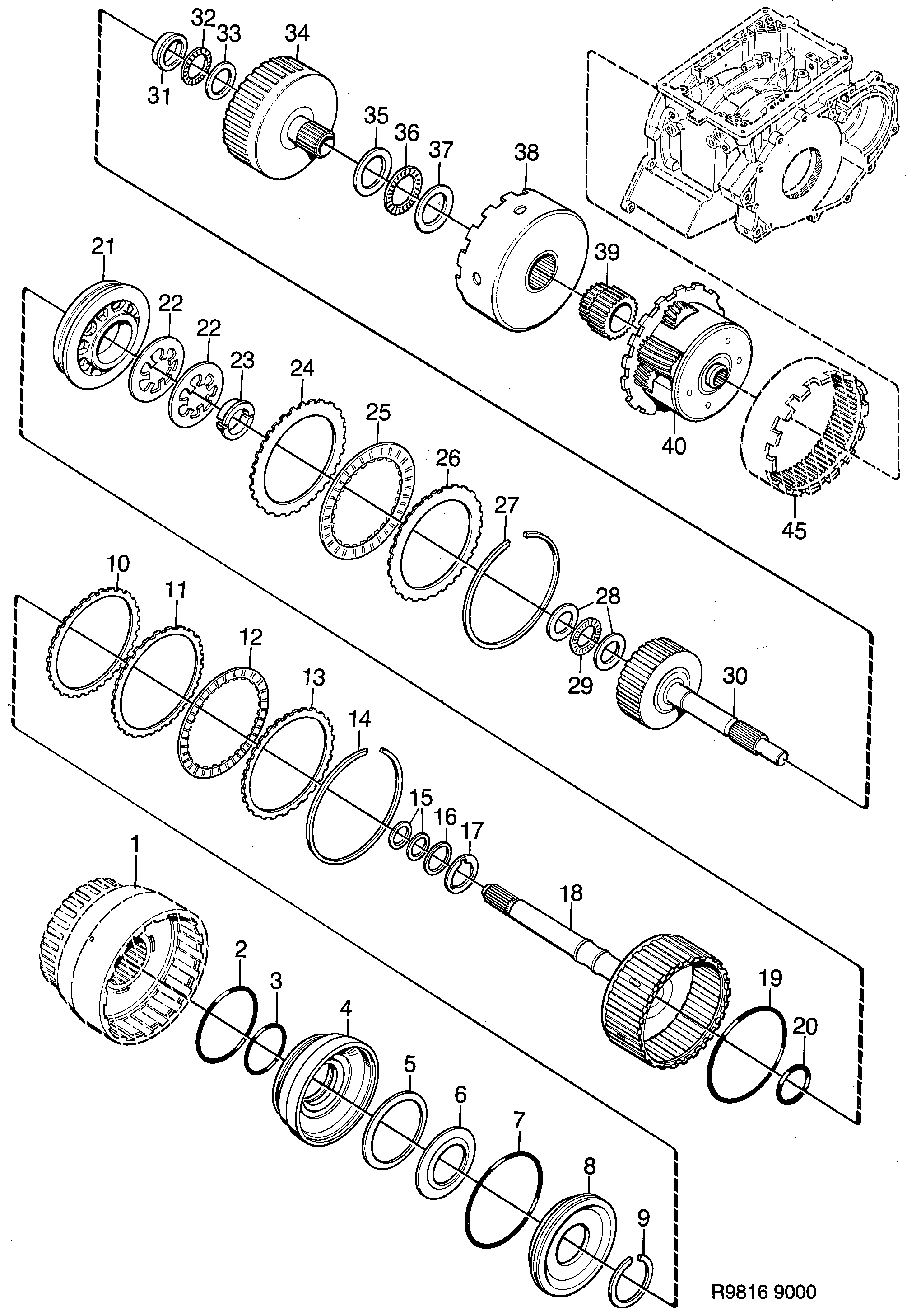Saab 9000 Gears, pinion Part 2 diagram