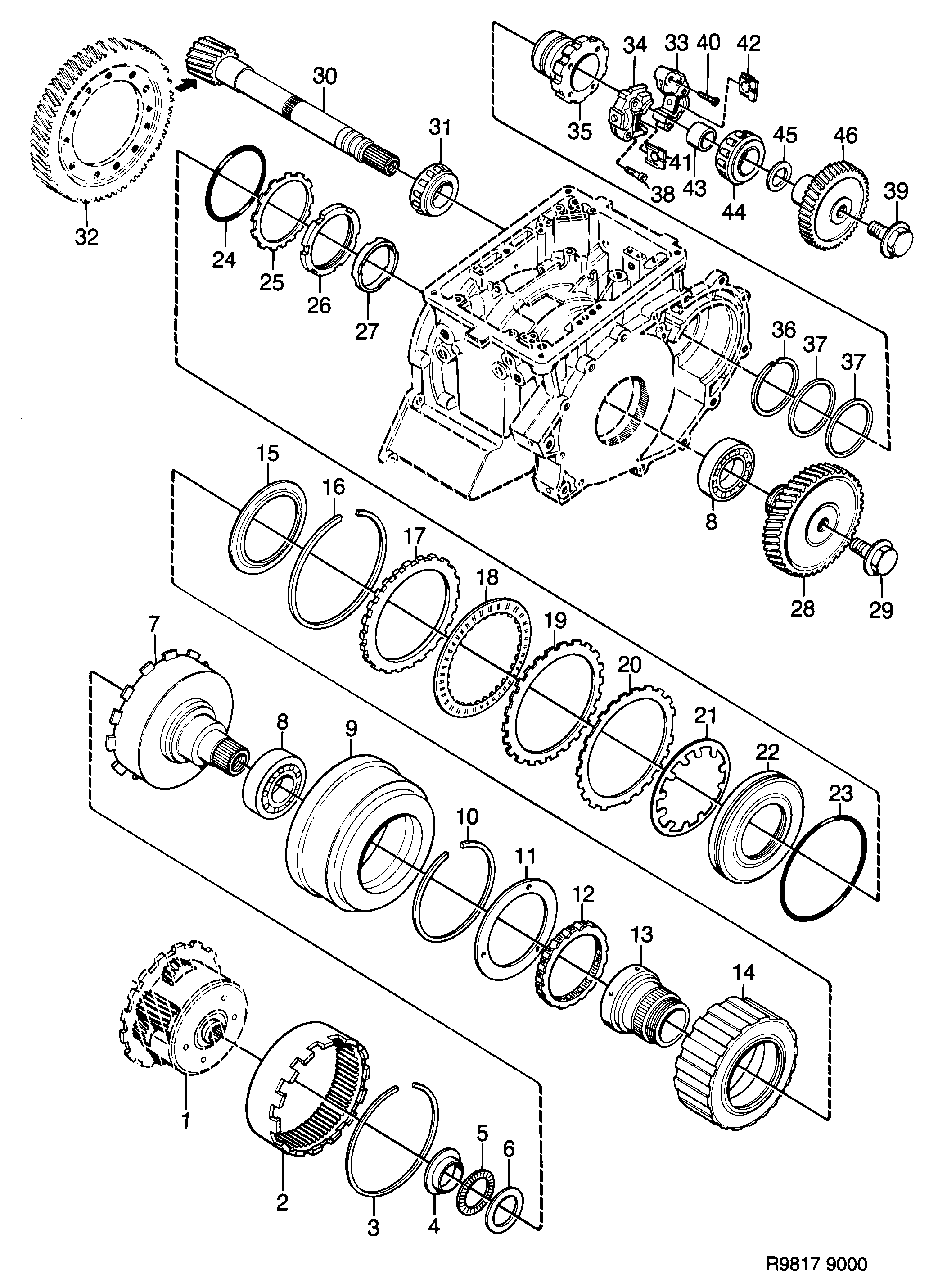 Saab 9000 Gears, pinion Part 3 diagram